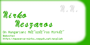 mirko meszaros business card